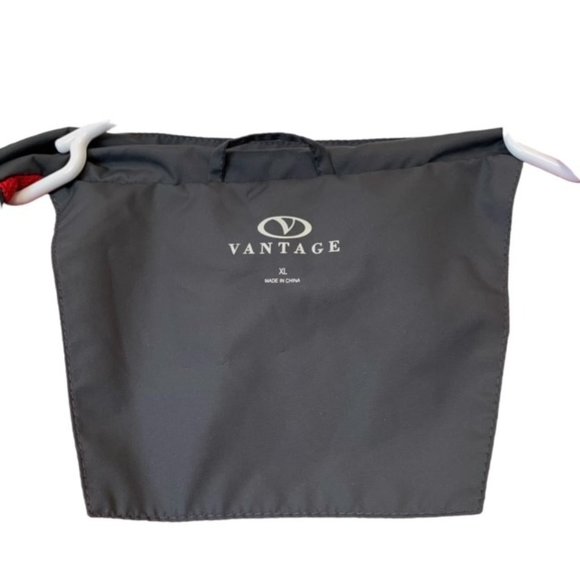 Vantage Windbreaker Unisex Adult XL "Scarlet Pearl" Monogram Hooded Gray/Red - Picture 15 of 15